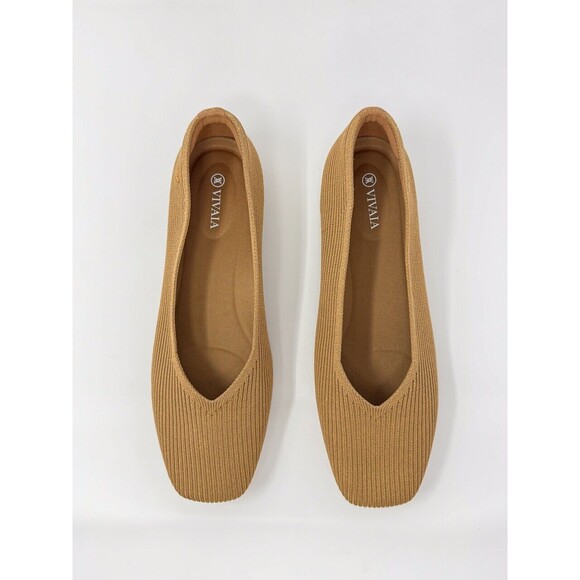 VIVAIA Womens Ballet Flats Brown Square Toe V Cut Margot 2.0 Sandals 42 … - Picture 4 of 14